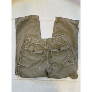 Vintage American Eagle Cargo Pants Men's Size 32x30 Baggy Brown Military Beige